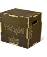 Yes4All 3-in-1 Wooden Plyo Box - Plyometric Jump Box for Home Gym Workout - $107.39 CAD
