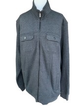 Apt 9 Ladies Gray Fleece Lined Zip Front Pockets Oversized Jacket Sweater Nwt Xl - £28.82 GBP