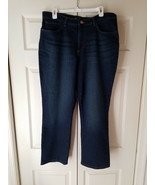 LEE Jeans Dark Blue Denim Size 14 Short Womens Classic Fit Jean Zip Fron... - £15.60 GBP