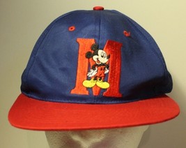 Disney Mickey Mouse Hawaii Hat Blue &amp; Red Embroidered Adjustable Snap ba... - $11.87