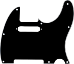 Fender Tele Black Pickguard, 3-Ply, 8-Hole - £22.18 GBP