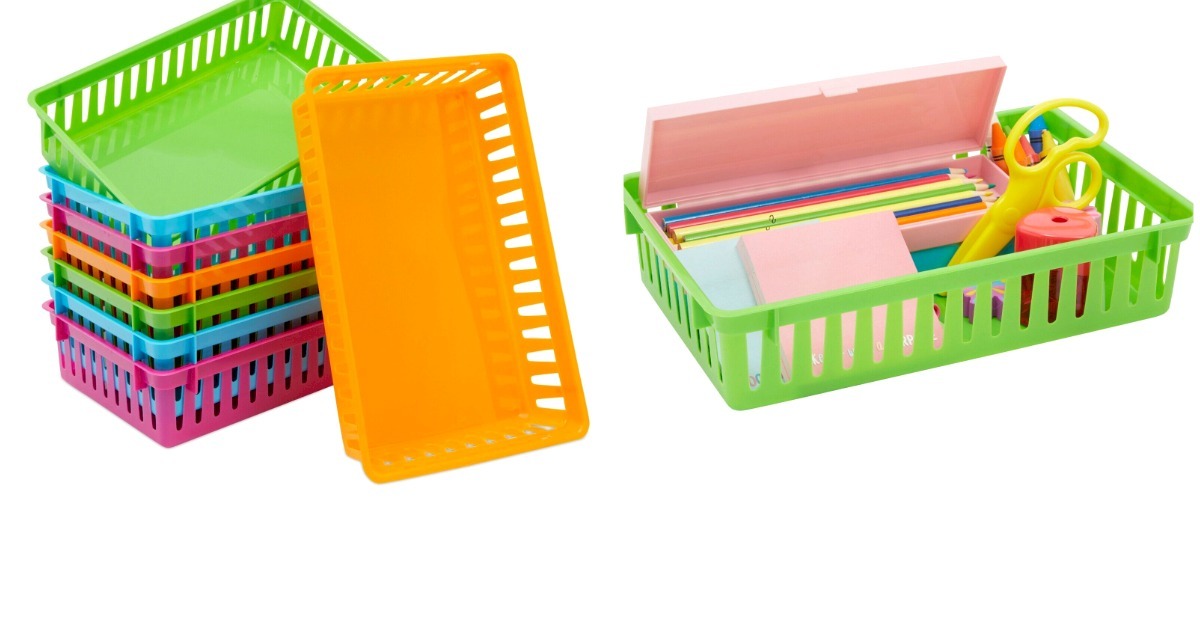 Plastic Pen & Pencil Baskets Trays for Classroom Organizer Storage 8 Pack  - $43.99