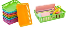 Plastic Pen &amp; Pencil Baskets Trays for Classroom Organizer Storage 8 Pack  - £34.79 GBP