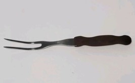 Cutco Carving Turning Fork No 27 Brown Wood Handle Made in USA - $17.75