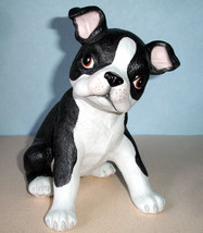 Lenox Boston Terrier Puppy Dog Figure Handpainted Black/White Porcelain ... - $62.90