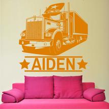 Truck Name Personalized Wall Sticker Decal-Big Tailer Truck Decal Vinyl Sticker  - £78.30 GBP