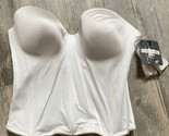 Dominique Ariel Hidden Underwire Longline Bridal Bra Size 34DD White NWT... - £21.59 GBP