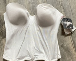 Dominique Ariel Hidden Underwire Longline Bridal Bra Size 34DD White NWT... - $27.08