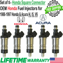 Genuine Flow Matched 5/Pieces Honda Fuel Injectors For 1991 Honda Civic ... - $112.85