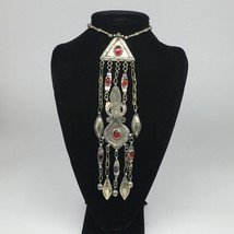 89.2g, 20&quot; Turkmen Necklace Pendant Long Necktie Old Vintage Gold-Gilded... - £63.94 GBP