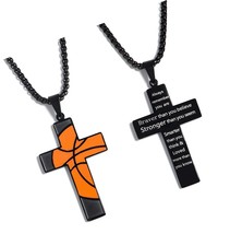 Basketball Cross Necklace for Boys Men with Bible 20 - £35.42 GBP