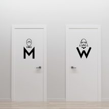 Toilet Door Sign Self Adhesive - Vinyl Quality Sticker - Restroom Sign for Men a - £7.74 GBP+