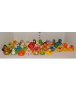Huge Lot of 35 Different Pretend Play Rubber Ducks JEEP polka dots glitter - $62.38 CAD