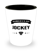 World Class Jockey Shot Glass - 1.5 oz Ceramic Cup For Sports Fans Friends  - £10.41 GBP