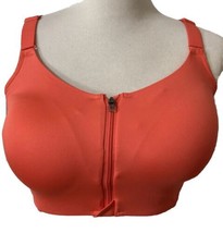 All In Motion Women&#39;s High Support Zip Front Sports Bra 34DD Orange Comfort - $21.88