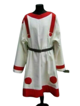 Medieval Costume Tunic Reenactment Roman White &amp; Red Color Cosplay Costume Art - £73.41 GBP+