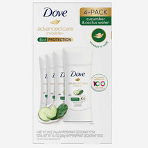 Dove advanced care invisible+ Antiperspirant Deodorant, 2.6 oz, 4-pack - £21.59 GBP