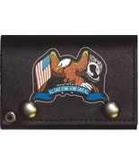 AES USA Powmia Mia Eagle Black Genuine Leather Wallet with Chain (4 Inch) - $12.09 CAD