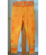 Women&#39;s Yoga OM Symbol Leggings pants Ethnic Elephant Print Size XS Orange - £7.25 GBP