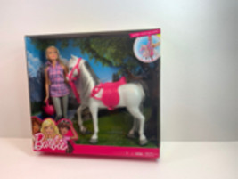 Barbie Doll and Riding Her Horse, Blonde NIB - £125.81 GBP