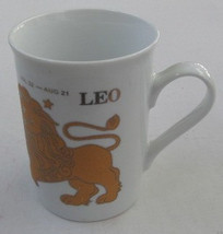 Zodiac Sign &quot;LEO&quot; The Lion 24K Gilt Gold Finish Porcelain Mug 11oz - $13.99