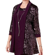 RandM Richards Womens Metallic Sequined Blazer, Size 8 - $19.80