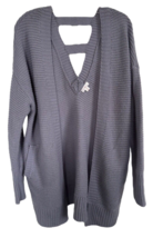 Xhilaration Women&#39;s Long Sleeve Open Cardigan w/Pockets 100% Acrylic Size M Gray - £13.44 GBP