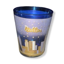 Dallas Texas Skyline Shot Glass Blue w/ Metallic Gold - Souvenir Shot Glass - $6.68