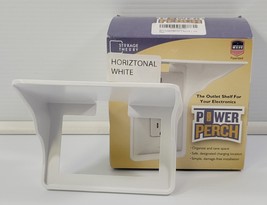 I) Horizontal Wall White Outlet Shelf Power Perch - £7.69 GBP