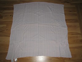 Aden + Anais Pink White Gray/Tan Thin Stripes Baby Girl Swaddle Blanket Cotton - $22.76