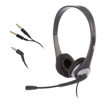 Cyber Acoustics Stereo Headset, 3.5mm stereo &amp; Y-adapter for separate Headphone  - £18.89 GBP
