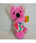 Vintage 1987 Commonwealth Pink Koala Plush Multicolor Flowers Rare Cute ... - $431.70 MXN