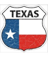 Texas State Flag Highway Shield Metal Sign HS-151 - £22.34 GBP