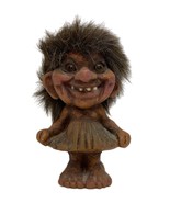 Vintage Original Nyform Norwegian Troll Girl With Dress Smiling Art - $49.08