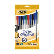 BiC Cristal Original 1.0 mm Ball Pen - Multi-coloured, Pack of 10  - £9.82 GBP