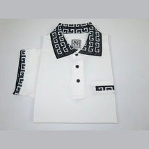Men Sports Shirt DE-NIKO Short Sleeves Cotton Fashion Polo Shirt DBK109 White image 5