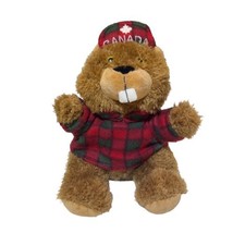 Creature Comforts 9” Beaver Stuffed Animal Lumberjack Canada Maple Hat S... - $12.98