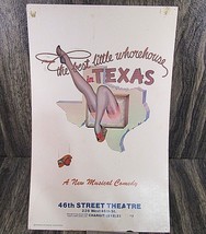 VTG 70&#39;s The Best Little Whorehouse in Texas46th Street Theater NYC Card Poster  - £38.94 GBP