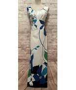 Vintage Malihini Hawaiin Maxi Dress Size 12 Sleeveless Blue White - £155.06 GBP