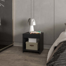 Elaine Black Nightstand - Modern Bedroom Furniture with Storage Drawer - $1,527.29 MXN