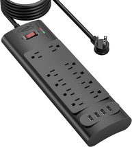 Power Strip,  Surge Protector with 10 AC Outlets and 4 USB Ports,1875W/1 - $64.34