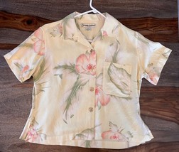 Bamboo Traders 100% Silk Button Front Hawaiian  Size 4P - $11.29