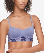 Calvin Klein Womens Lightly Lined Bralette,Size Large,Bleached Denim - £36.43 GBP