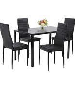 5 Piece Table and Chairs Dining Kitchen Table Set  For Small Spaces 744759534279 - $300.65 CAD