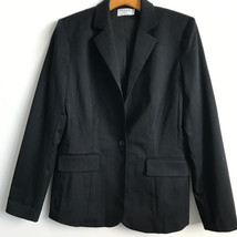 FRAME Wool Blazer Jacket S Navy Pin Stripe One Button Blazer Flap Pockets - £24.15 GBP