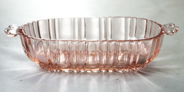 Anchor Hocking Old Cafe Pink Oval Olive Dish Depression Glass Candy Relish  - £5.90 GBP