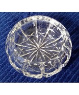 Vintage Heavy Crystal Glass Ashtray for Trinkets, Keys, Floral Dish - €11,71 EUR
