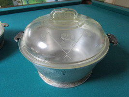 Guardian Service Ware Hammered Aluminum Footed Casserole Tureen W/COVER Round - £97.78 GBP