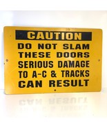 CAUTION Industrial Metal Do Not Slam Doors Warning Sign High Visibility ... - $348.43 MXN