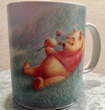 Winnie The Pooh Simply Pooh Big Coffee Mug Cup Colored Pencil Drawn Pooh Piglet  - £23.58 GBP